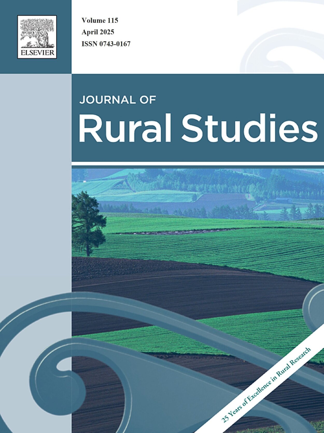Cover of the journal Rural Studies issue april 2025